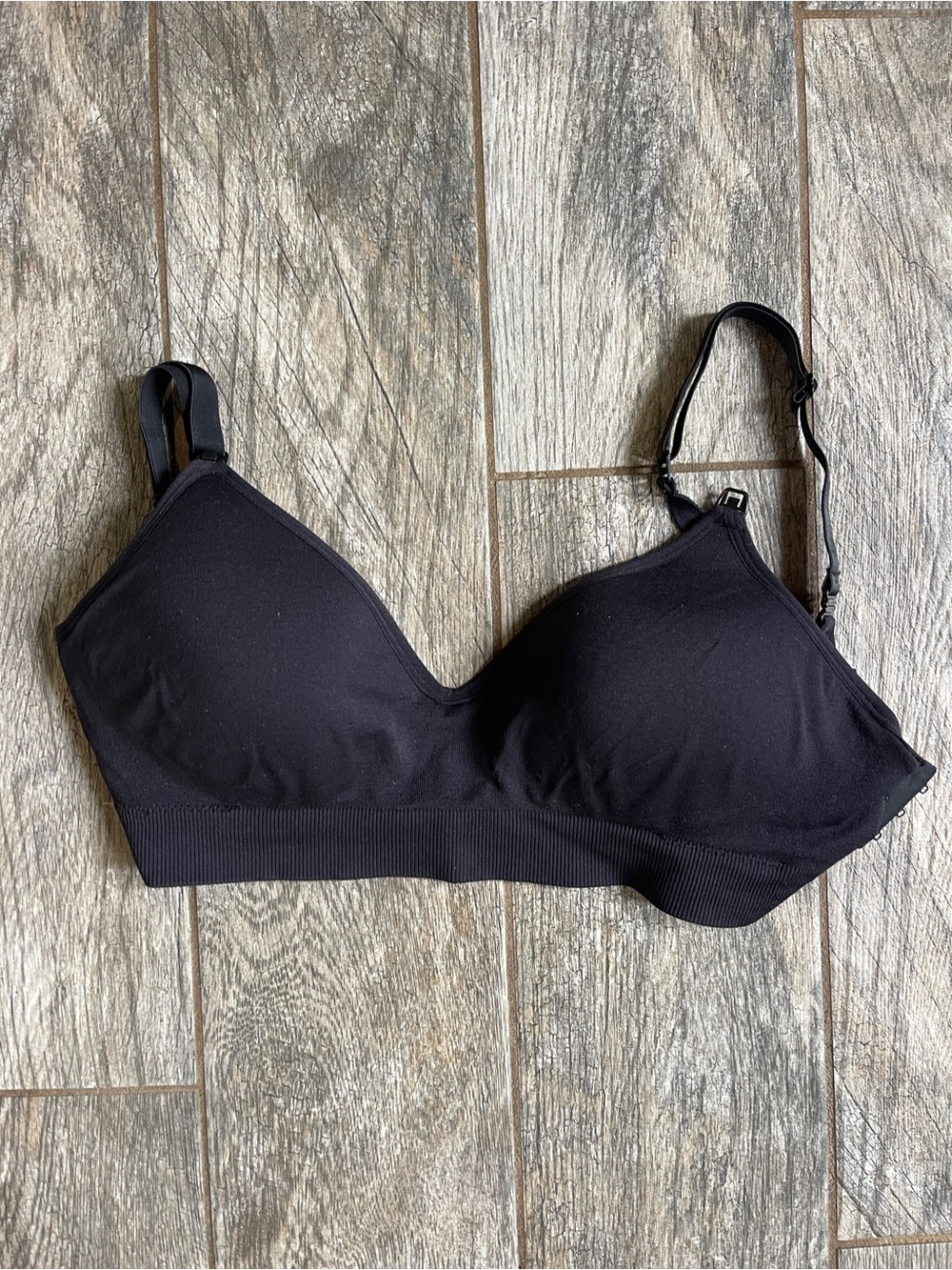BLANQI Black Seamless Wireless Maternity/Nursing Bra